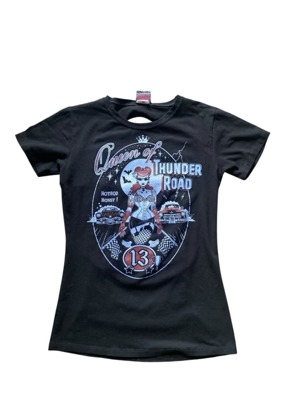 Women’s Too Fast Brand Open Back T Shirt L